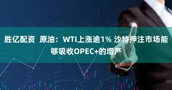 胜亿配资  原油：WTI上涨逾1% 沙特押注市场能够吸收OPEC+的增产
